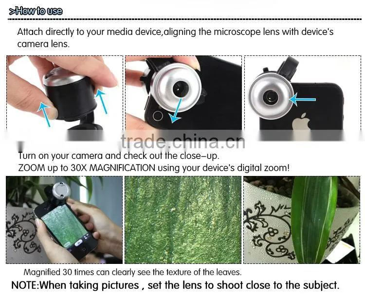Mobile phone microscope high quality science investigate Mini Digital CellScope Loupe Pocket Magnifier microscope