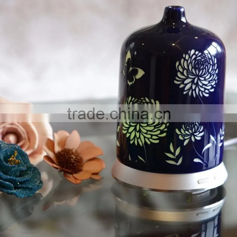 100 ml New Ceramic Portable Ultrasonic Cool Mist Aromatherapy Essential Oil Diffuser