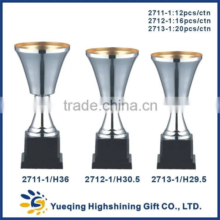 Wholesale custom metal trophy base craft trophy models silver trophy award memento golden souvenir 2317-1 metal trophy cup