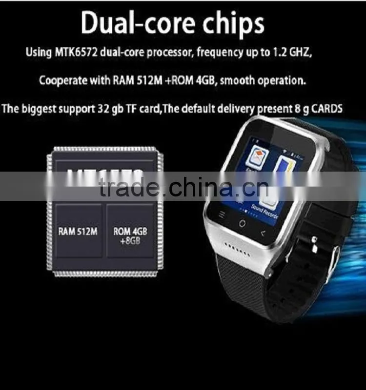 Original ZGPAX S8 MTK6572 android 4.4 Dual Core ROM 4GB+8GB 3G GPS WiFi wholesale china smart watches smart watch cheap