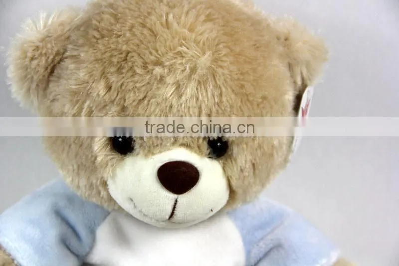 Luckiplus Hot Sale First Class Adorable Icecream Cloth Bear Pink and Blue Safe Technology Toy For Kids