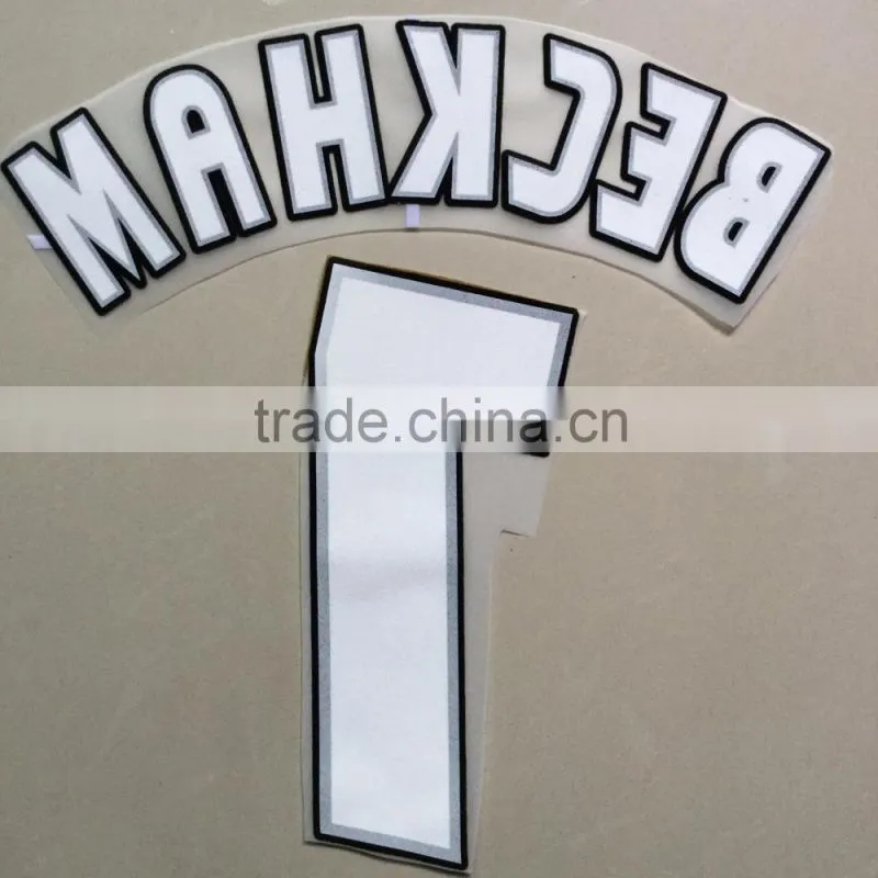 factory direct flock soccer jeresey heat transfer printing washable fabric stickers
