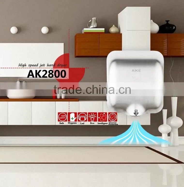 1400W Lower Energy Brushed Stainless Steel Automatic Hand dryer