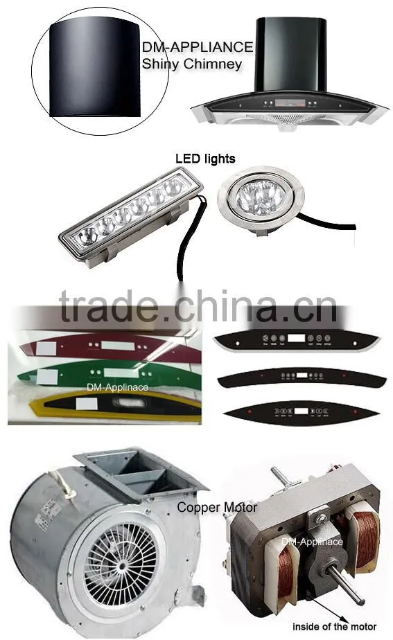 Made in china hot selling auto open 5 speed Range Hood, Cooker Hood