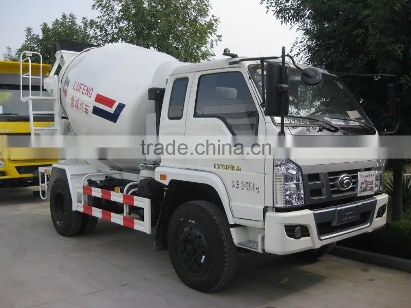 FOTON brand FORLAND chassis 4cbm mini concrete mixer truck for sale