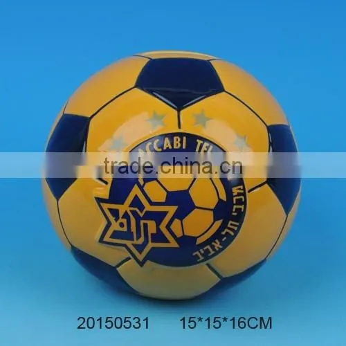Ceramic baseball coin bank, money box,ceramic piggy box,ceramic cash boxceramic saving box