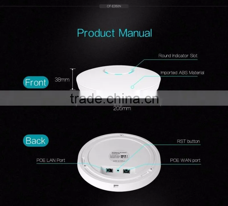 Wireless Celling access point AP 802.11b/g/n Wireless AP indoor AP router 300mbps wifi cpe COMFAST CF-E350N