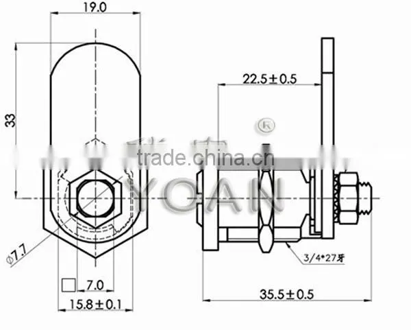 High quality metal cabinet cam lock with master key
