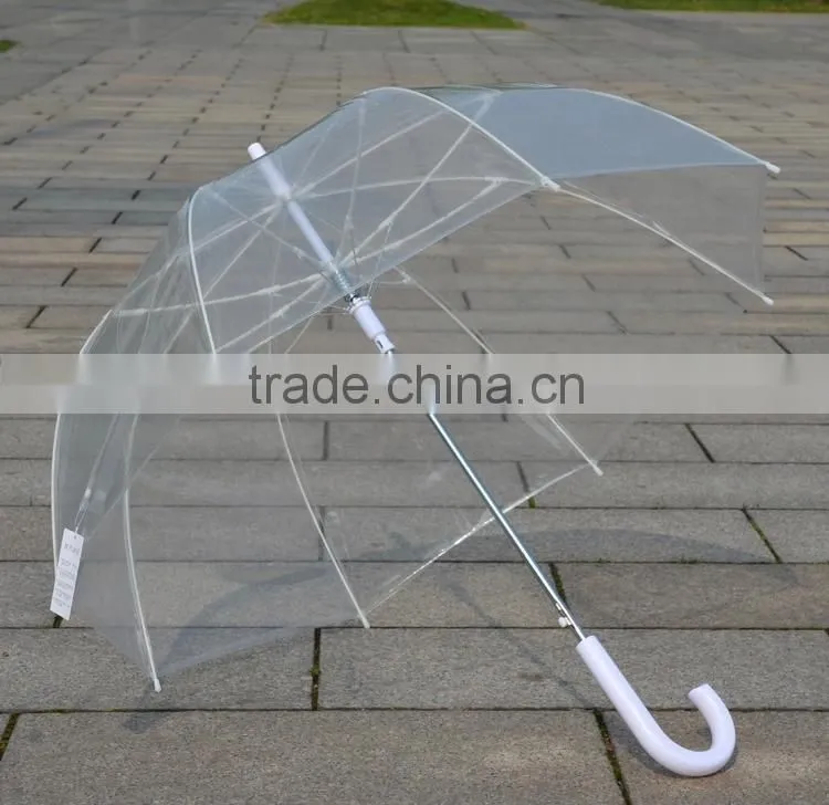 white bubble fiberglasss strengthened bell shape straight auto open umbrella