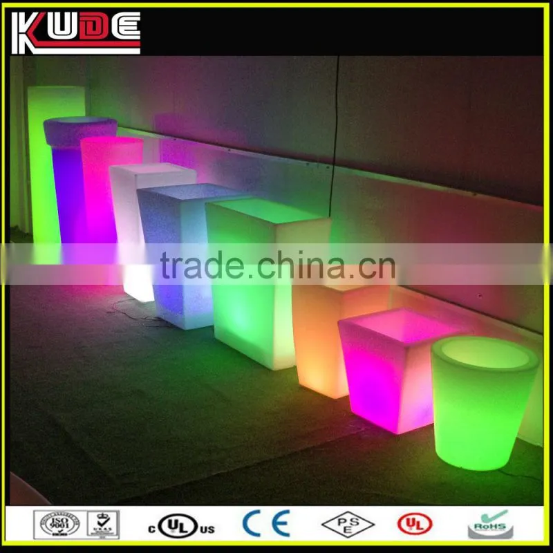garden illuminated led planter/outdoor lighting flowerpots with remote control light colors changing
