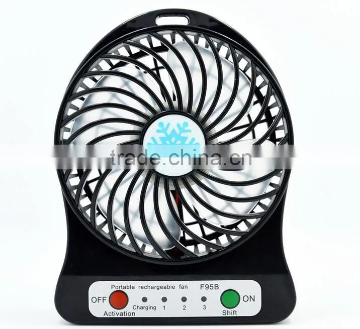 NEW Outdoor Protable Mini Cooling USB Desk Fan Super Mute Cooler Desktop PC Blue