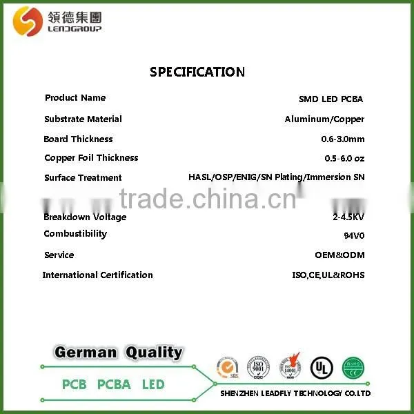 Best selling pcb fabrication process,led tube light circuit pcba