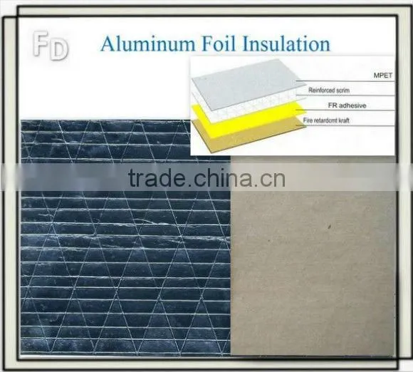 single side wall covering material aluminum foil insulation