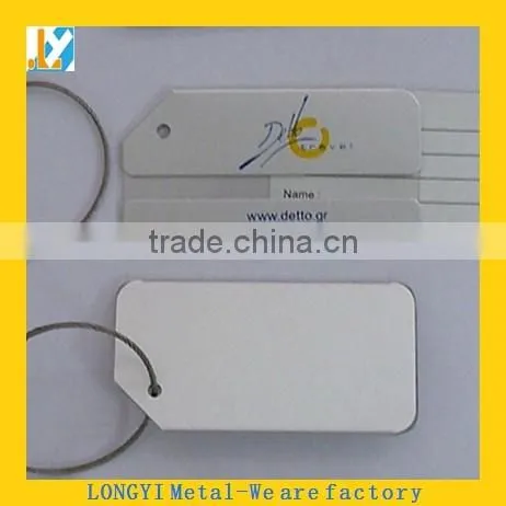 custom wholesale metal luggage tags with leather