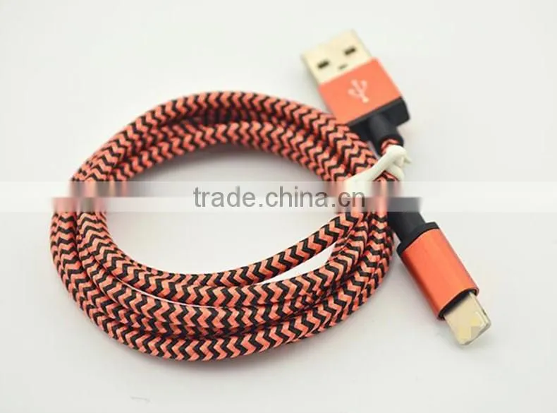 Top selling new design woven type USB data cable for Android smartphone