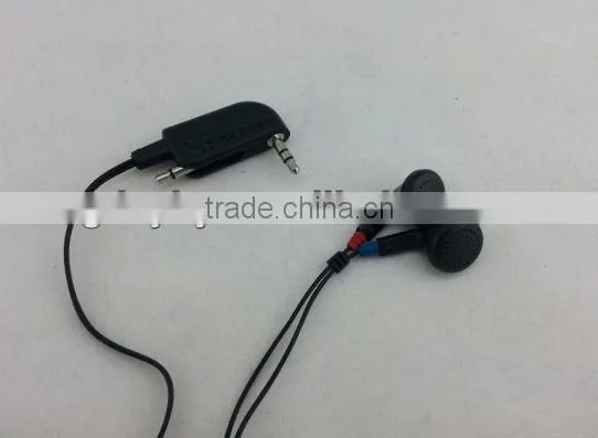 One time use aviation earphones for airplane headphones