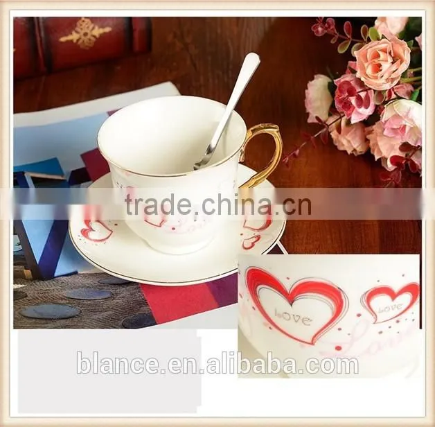 ceramic coffee cup set for one person use in old fashioned english style