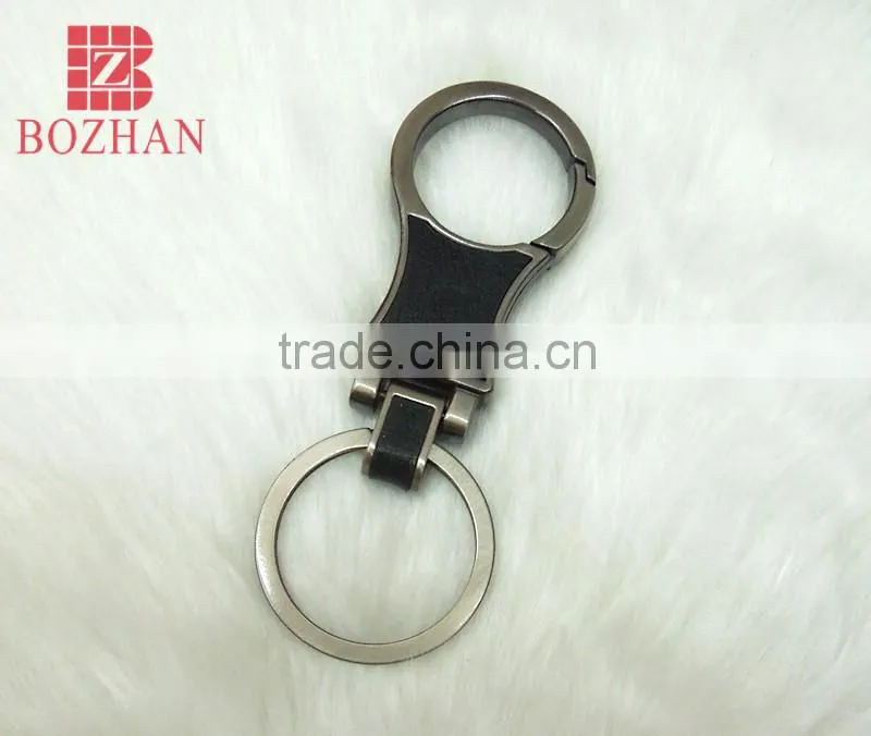 Hot selling gentleman zinc alloy keyring