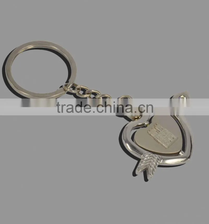 heart keychain/metal heart keychain/3d metal heart keychain
