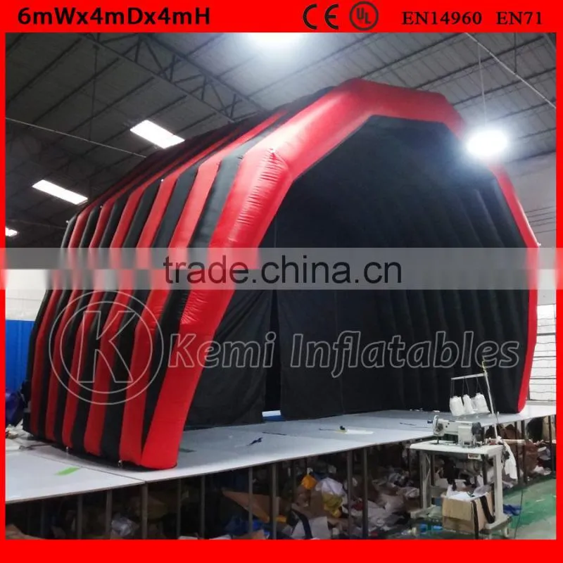 6mWx4mDx4mH red black giant inflatable stage cover tent oxford cloth inflatable tent large inflatable room events tent