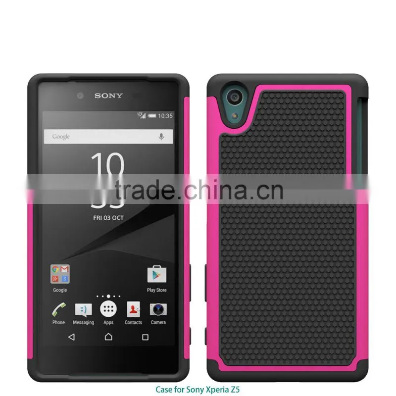 New arrival Football texture rugged silicone pc back cover protective case moblie phone case for sony xperia z5 alibaba china