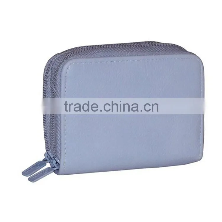 Womens Identity Safe Card Pebble Grain Wallet Fashion PU Leather Card wallet