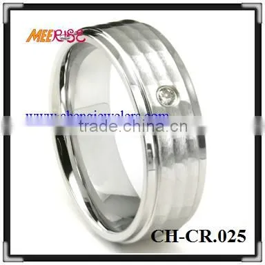 High quality grooved cobalt wedding rings for men and women