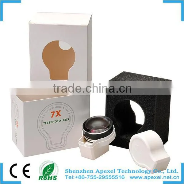 Zoom Lens 7x Telephoto Lens with Arc Clip telephoto zoom lens for Samsung galaxy S4