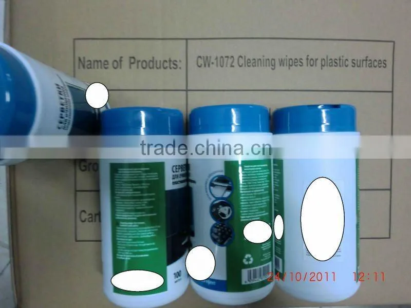 export to Euro 100pc/tube,canister computer wipe
