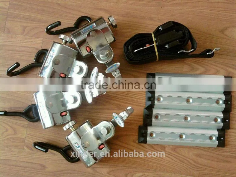 X-801-1 Surface Wheelchair Restraint System Locked in Notched Tracks