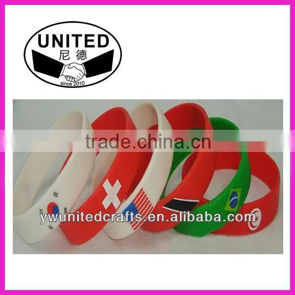World Cup Souvenir silicone wristband for national football team
