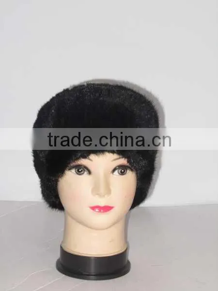 new popular style knitted real mink fur headband