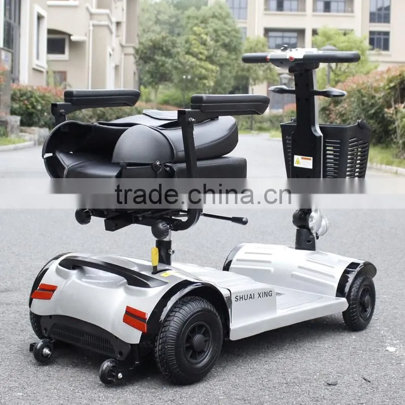 Cheaper price 4 wheels travel electric mobility scooter foldable easy carrying knee walker