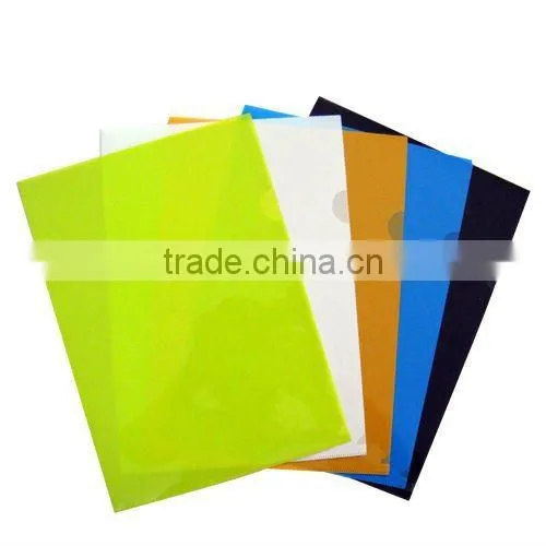 Fancy clear L shape file folder UV Printing