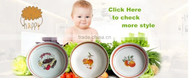 7.5inch fruit plate for kids , children dinner plate 7.5inch , porcelain plate with lovely design for kids