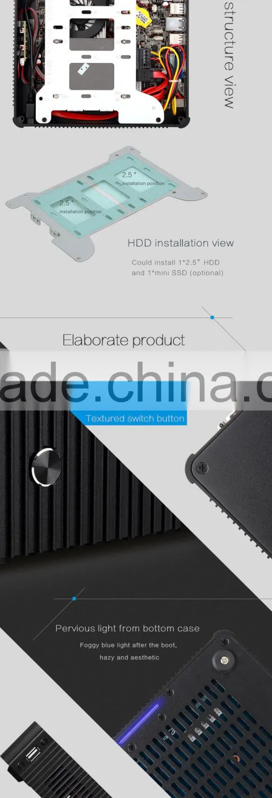 Support Win7 Win8 Win10 Linux Core i3 i5 i7 Celeron J1900 Barebone Mini ITX PC Thin Client