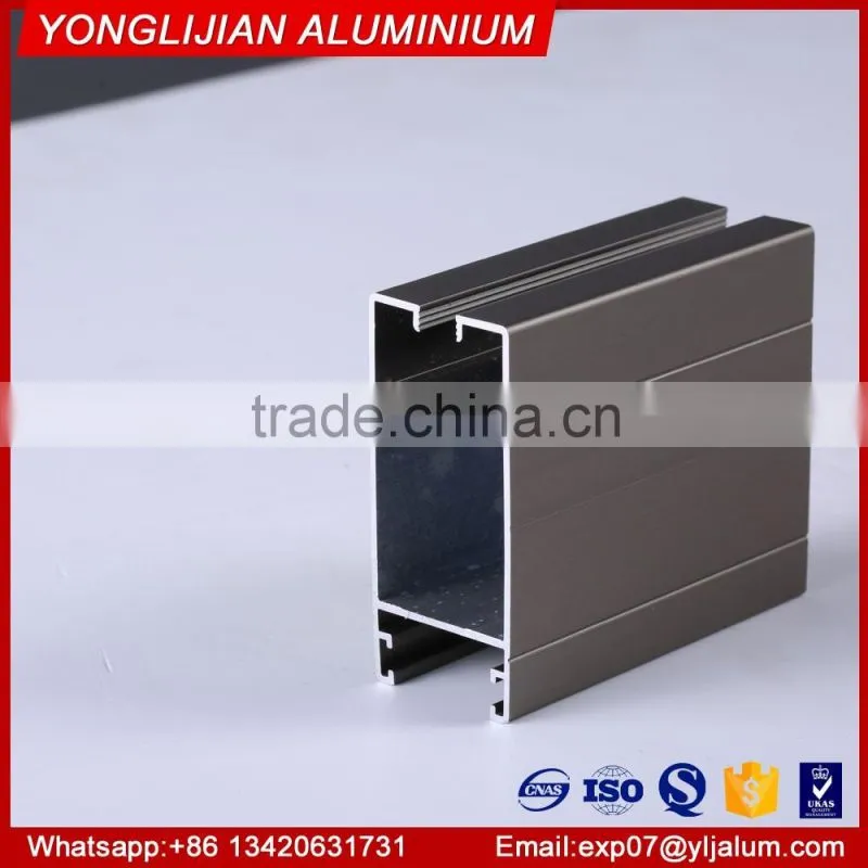 Anodized golden aluminum profile for sliding window