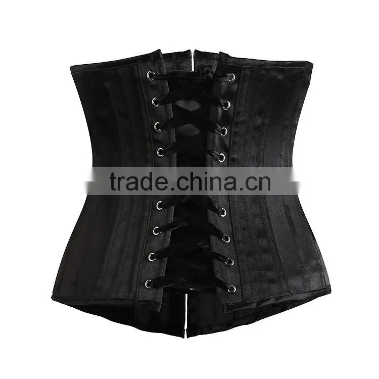 24 Spirals Steel Boned Corset Waist Training Cincher Underbust Waspie Bustiers