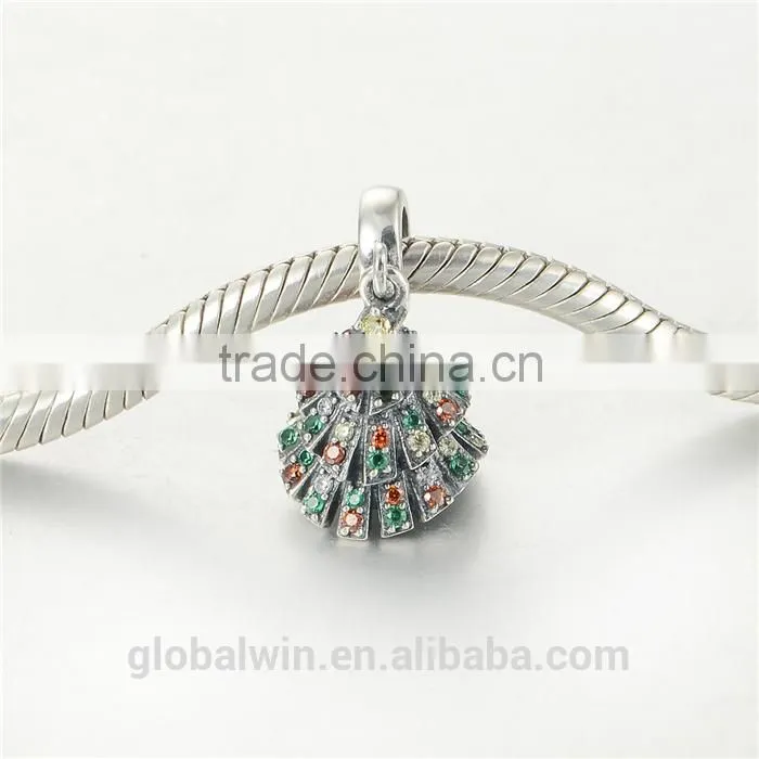 Christmas Tree Charm Me Products Charms European Charm Bracelet Necklace 100% Real 925 Sterling Silver S212 Aaa Cubic Zirconia
