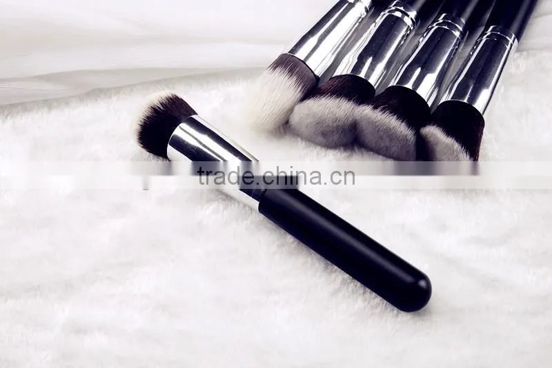 High-end 10pcs black cosmetic brush set bag