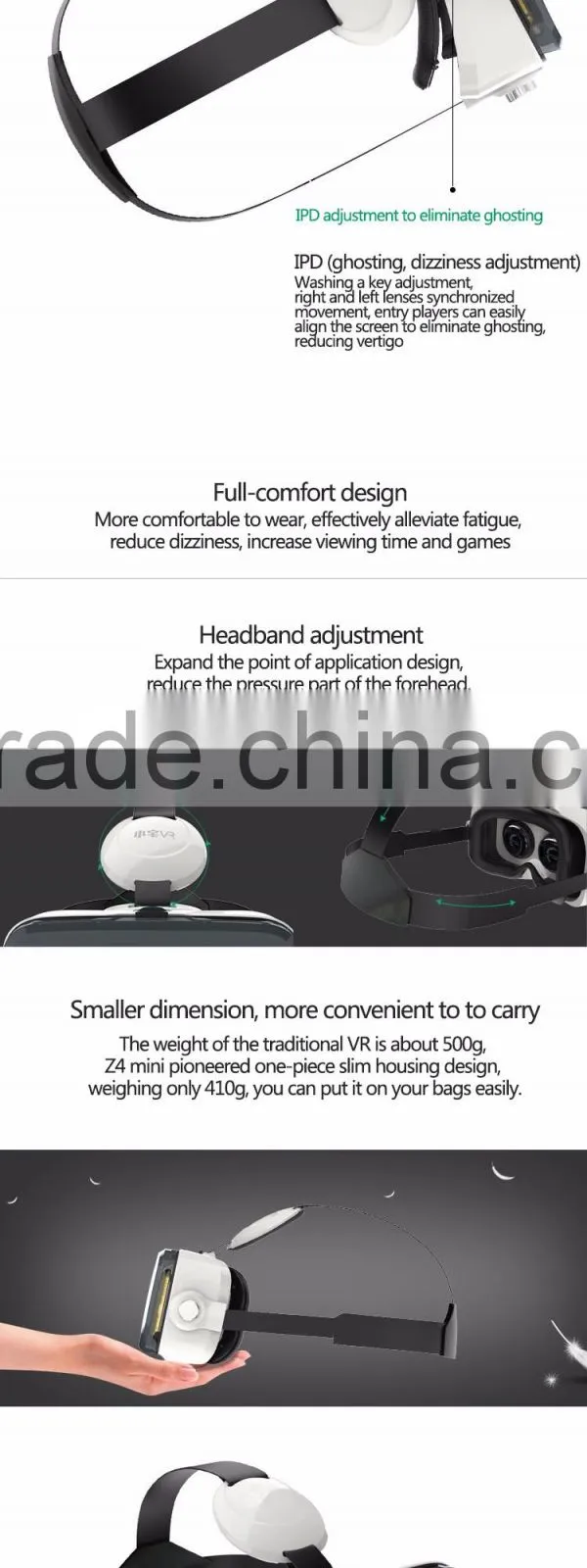 virtual reality vr 3d glasses phone case vr box z4 remote