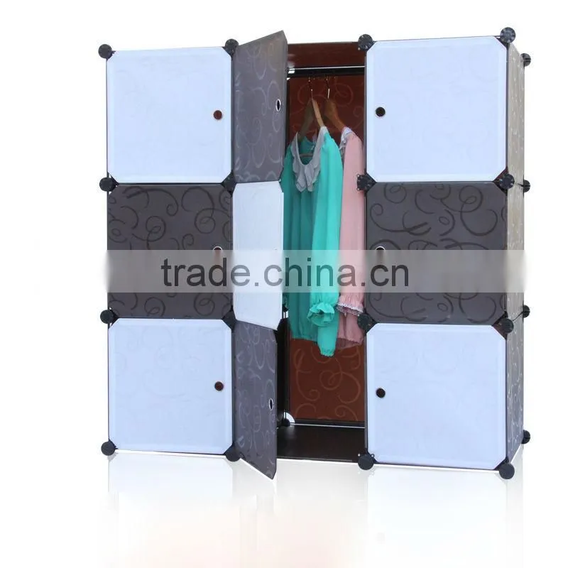 2015 Easy Assembled Modern DIY plastic shelf for cloth