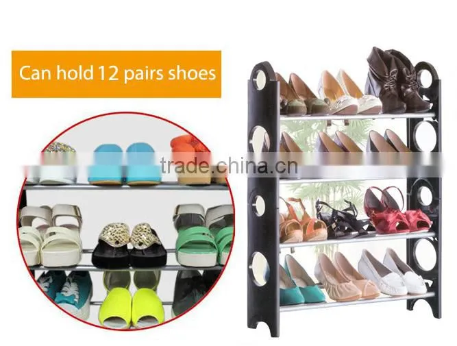 Great for large rooms or closet organization shoe storage shelves with Black color (FH-SR0064)