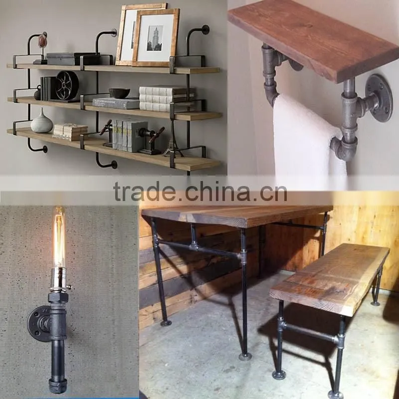 Industrial style malleable iron pipe fitting