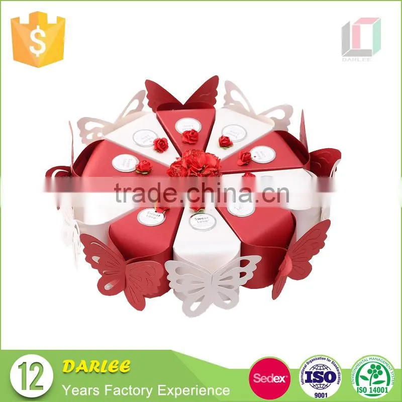 Newest design butterfly shape unique wedding cake box