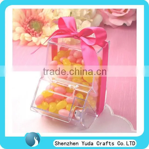 Mini Acrylic Candy Bin,bride and groom wedding favor box,party favor boxes