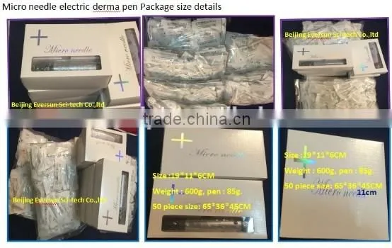 rechargeable and wireless stamp micro needling autamatic meso dermapen for intraplan from evesun derma meso pen