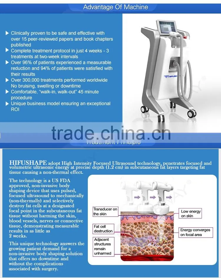CE approved body slimming Non-surgical hifu slimming machine for weight loss