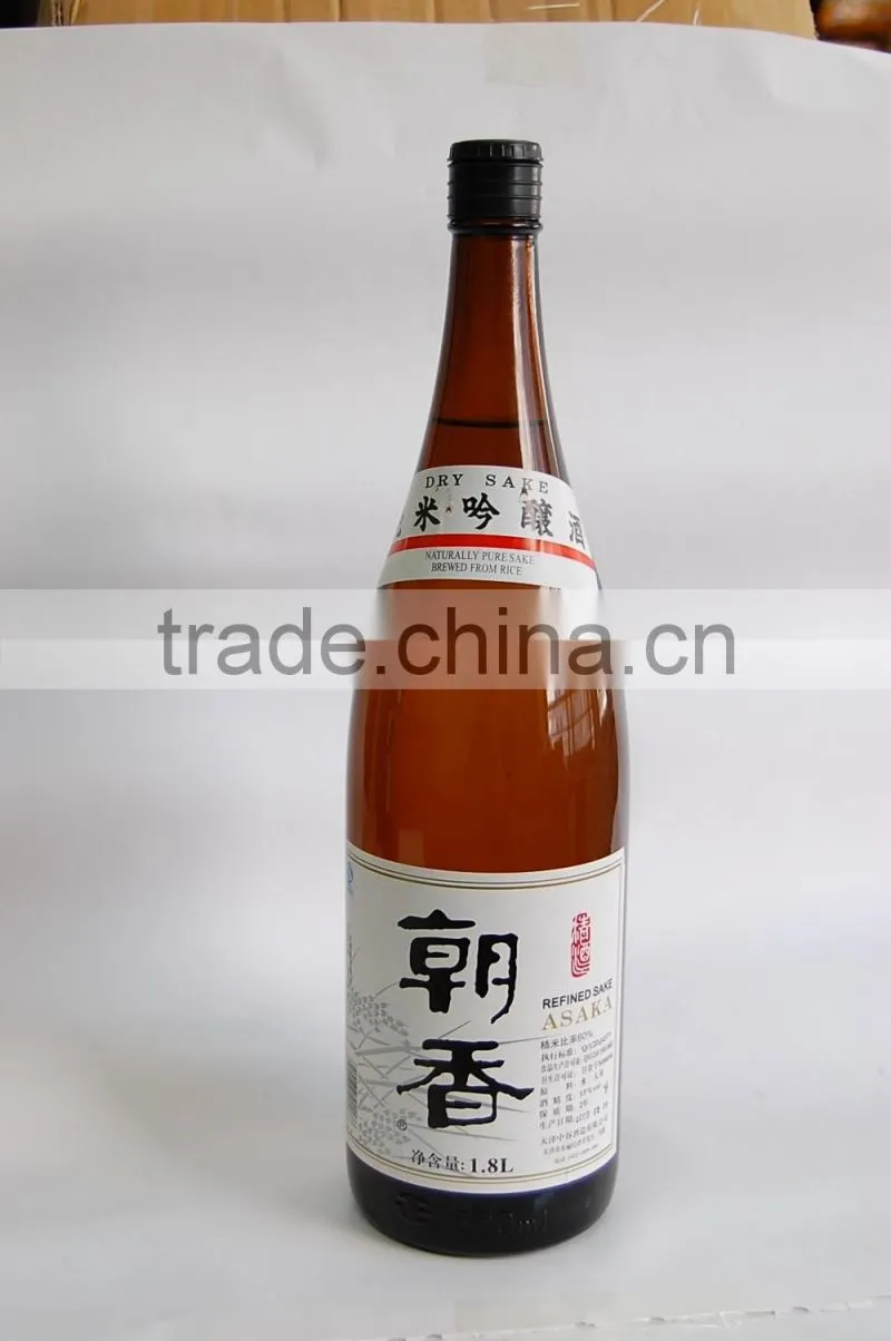 Alcohol 14% Japanese Sake with bottles