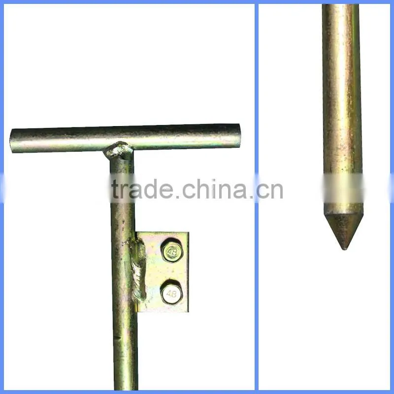 Galvanied iron electric fence grounding rods for electric fence energizer